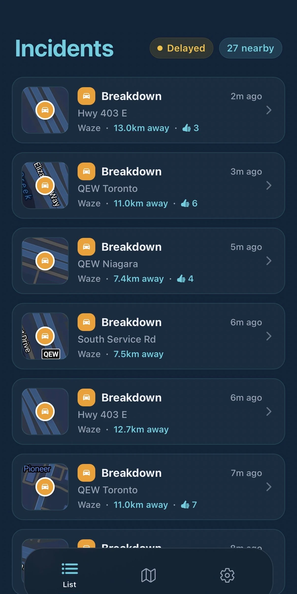 RoadAid app preview